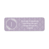 Lavender Elegant Damask Label (Voorkant)