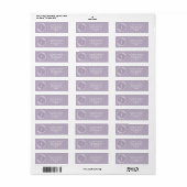 Lavender Elegant Damask Label (Full Sheet)