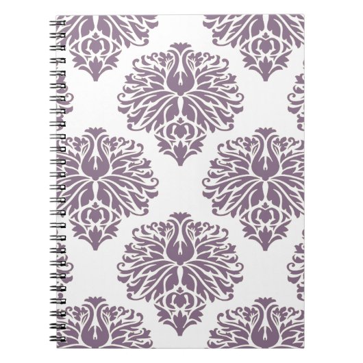 Lavender Elegant Damask Notitieboek (Voorkant)