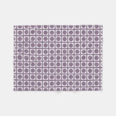 Lavender Elegant Grid Stippen Fleece Deken (Voorkant (Horizontaal))