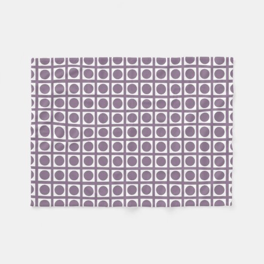 Lavender Elegant Grid Stippen Fleece Deken (Voorkant (Horizontaal))