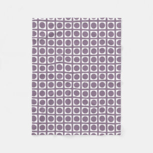 Lavender Elegant Grid Stippen Fleece Deken