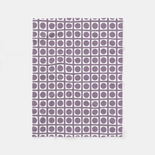 Lavender Elegant Grid Stippen Fleece Deken (Voorkant)