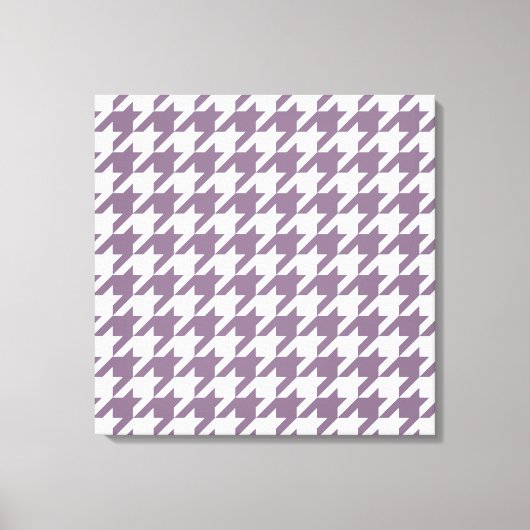 Lavender Elegant Houndstooth Canvas Afdruk (Voorkant)
