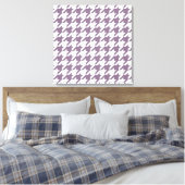 Lavender Elegant Houndstooth Canvas Afdruk (Insitu (Slaapkamer))