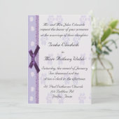 Lavender Elegant Wedding Invitation Kaart (Staand voorkant)