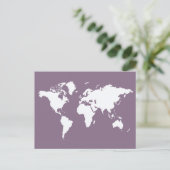 Lavender Elegant World Briefkaart (Staand voorkant)