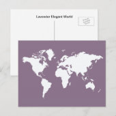 Lavender Elegant World Briefkaart (Voorkant / Achterkant)