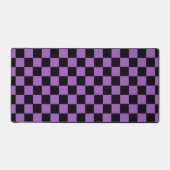 Lavender en Black Checkered Pattern Bureaumat (Voorkant)