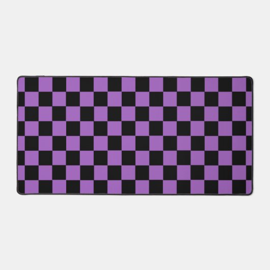 Lavender en Black Checkered Pattern Bureaumat (Voorkant)