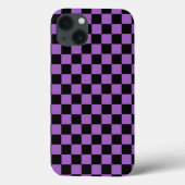 Lavender en Black Checkered Pattern Case-Mate iPhone Case (Achterkant)