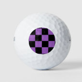 Lavender en Black Checkered Pattern Golfballen (Voorkant)