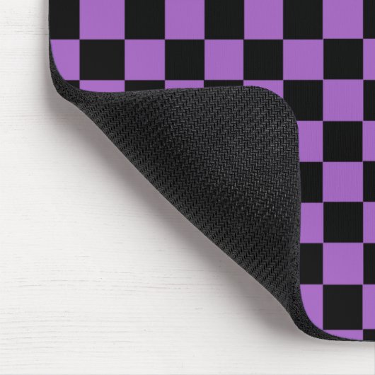 Lavender en Black Checkered Pattern Muismat (Hoek)