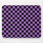 Lavender en Black Checkered Pattern Muismat (Voorkant)