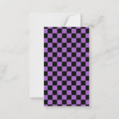 Lavender en Black Checkered Pattern Notitiekaartje (Voorkant)