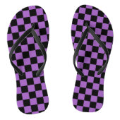 Lavender en Black Checkered Pattern Teenslippers (Voetbed)