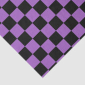 Lavender en Black Checkered Pattern Tissuepapier (Detail)