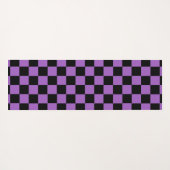 Lavender en Black Checkered Pattern Yogamat (Achterkant (horizontaal))