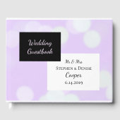 Lavender en Black Elegant Wedding Gastenboek (Voorkant)