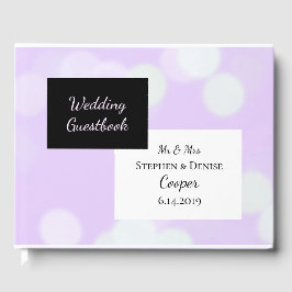 Lavender en Black Elegant Wedding Gastenboek