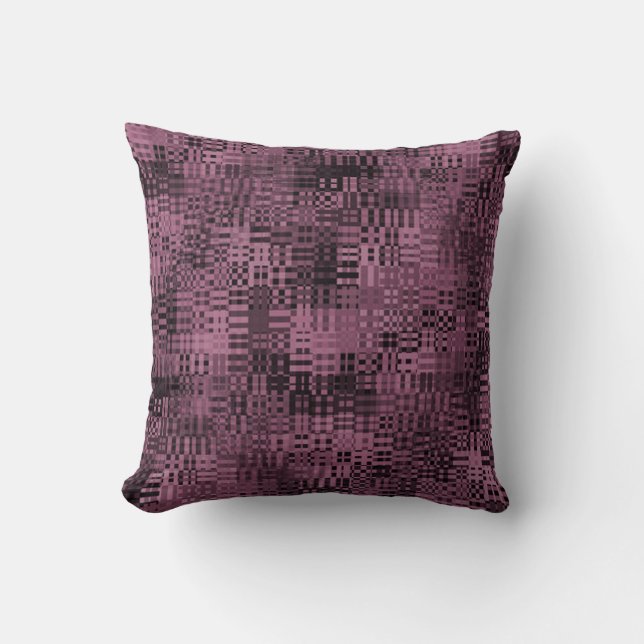 Lavender en Black Pattern Pillow Kussen (Voorkant)