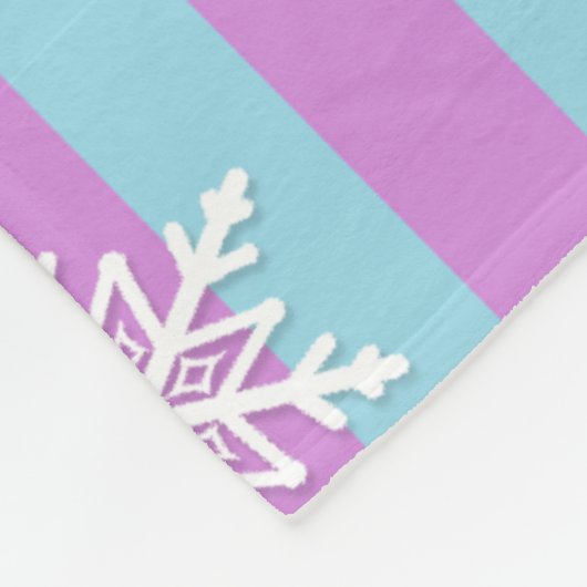 Lavender- en blauwe sneeuwvlokken, Mittens- en Pet Fleece Deken (Hoek)