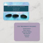 Lavender en Bleke Blauwe Waterverven Zen Spa Visitekaartje (Voorkant / Achterkant)