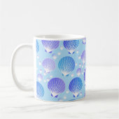 Lavender en Blue Shells op Bleek Blauw Koffiemok (Links)