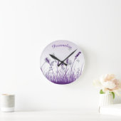 Lavender en Butterflies personaliseren Ronde Klok (Huis)