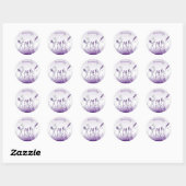 Lavender en Butterflies personaliseren Ronde Sticker (Vel)