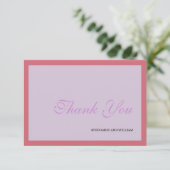Lavender en Coral Wedding Hartelijk dank Bedankkaart (Staand voorkant)