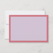 Lavender en Coral Wedding Hartelijk dank Bedankkaart (Achterkant)