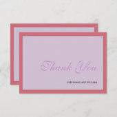 Lavender en Coral Wedding Hartelijk dank Bedankkaart (Voorkant / Achterkant)