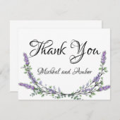 Lavender en Eucalyptus Bedankkaart (Voorkant / Achterkant)