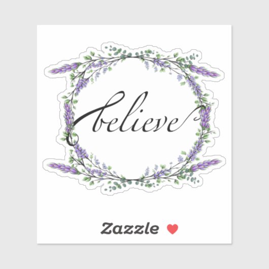Lavender en Eucalyptus Believe Sticker (Vel)