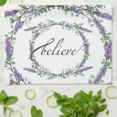 Lavender en Eucalyptus Believe Theedoek (Gevouwen)