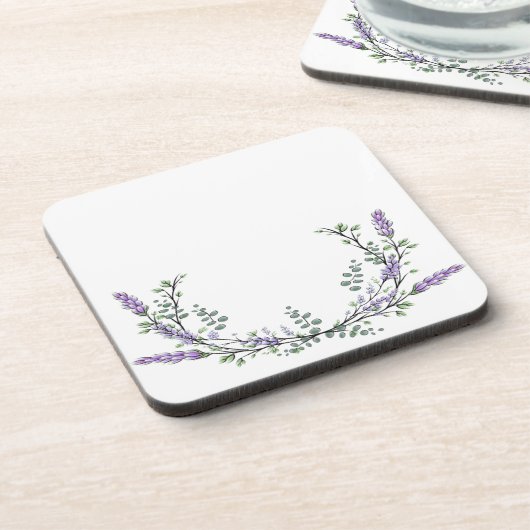 Lavender en Eucalyptus Bier Onderzetter (Linkerzijde)