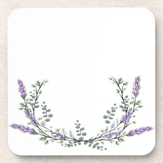 Lavender en Eucalyptus Bier Onderzetter (Voorkant)