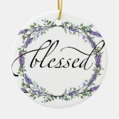 Lavender en Eucalyptus Blessed Keramisch Ornament (Voorkant)