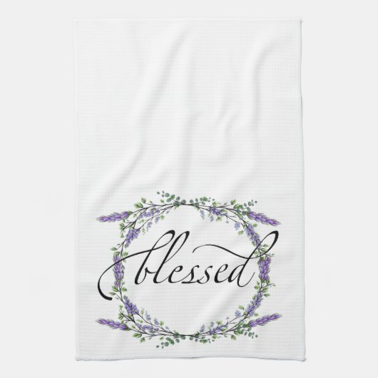 Lavender en Eucalyptus Blessed Theedoek (Verticaal)