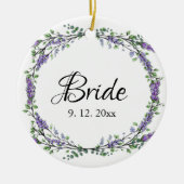 Lavender en Eucalyptus Bride Keramisch Ornament (Voorkant)