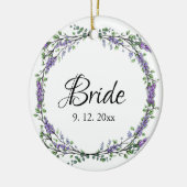 Lavender en Eucalyptus Bride Keramisch Ornament (Links)