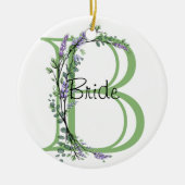 Lavender en Eucalyptus Bride Keramisch Ornament (Voorkant)