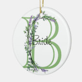 Lavender en Eucalyptus Bride Keramisch Ornament (Links)