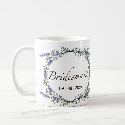 Lavender en Eucalyptus Bridesmaid Koffiemok (Links)