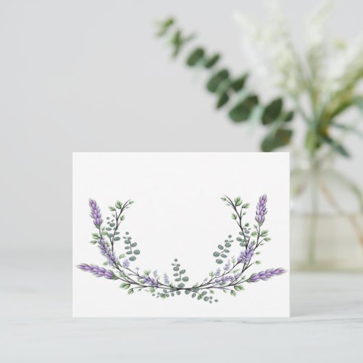 Lavender en Eucalyptus Briefkaart (Staand voorkant)