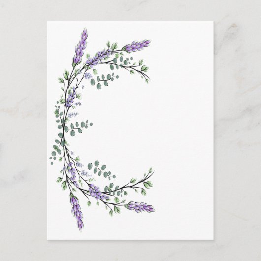 Lavender en Eucalyptus Briefkaart (Voorkant)