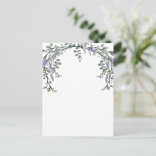 Lavender en Eucalyptus Briefkaart (Staand voorkant)