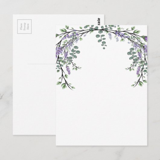 Lavender en Eucalyptus Briefkaart (Voorkant / Achterkant)