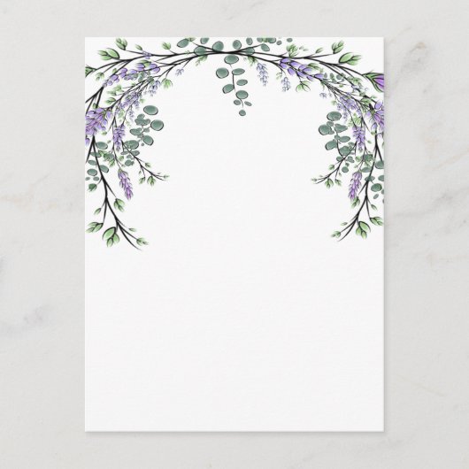 Lavender en Eucalyptus Briefkaart (Voorkant)